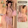 Lencería Sexy con Estilo Chino Vintage, Hanfu Transparente de Corte Talla Grande Uniforme Antiguo Puro Deseo Bordado Set de la República de China