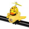 Luz de bicicleta para niños que montan de noche, pato rompevientos, luz frontal brillante, pato piloto, bocina de pato amarilla, bocina súper ruidosa
