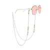 Cadena para gafas de sol con símbolo ilimitado de diamantes que combina con todo para el verano, sencilla y moderna, con 8 caracteres como cordón para mascarilla.