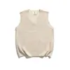Chaleco de Punto Retro Japonés para Otoño e Invierno para Hombres y Mujeres, Estilo Universitario, Corte Holgado, Color Sólido, Chaleco Suéter Casual Unisex para Parejas