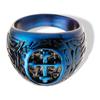 Venta Caliente Transfronteriza Anillo de Acero Inoxidable con Cruz Sagrada Vintage Desgastado Gótico Diablo Punk para Hombre