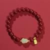 Pulsera de Cuentas con Esmalte de Calabaza Folu para Mujer, Pulsera Pequeña de Alto Valor, Estilo Retro, Pulsera de Regalo de Mercado Nocturno