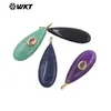 Wt-P2065 Colgante para Pendiente DIY con Forma de Gota Larga de Amazonita Obsidiana Incrustaciones de Circonitas de Colores