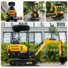 Excavadora de Construcción de Doble Propósito para Ingeniería y Agricultura, Excavadora de 20 Vías, Excavadora de Orugas Multifuncional