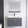 Desmontagem e Montagem Transfronteiriça para Envio: Conjunto de Gabinete de Banheiro para Apartamentos Pequenos, Lavatório Integrado de Cerâmica