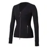 Nuevo Estilo 2026 Top de Yoga para Mujer, Chaqueta Deportiva con Cremallera Ajustada de Cuello en V, Ropa de Fitness de Manga Larga, Equipo Importado Yic