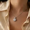 Colar de Moissanita Cortada Princesa de 2 Quilates em Prata de Lei S925 Imitação para Mulheres, Banhado a Ouro 18K Moissanita Novo Modelo Joias Transfronteiriças
