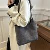 Moda Outono/Inverno 2026 Bolsa Versátil de Cor Sólida com Textura Simples Bolsa de Novo Estilo Bolsa de Ombro Bolsa Tote
