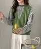 Roupas Especiais Zhengqi/Tricô Novo Outono 2026 100% Lã de Ovelha Solto Decote V Grande Cor Sólida Moda Outerwear