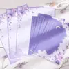 Conjunto de papel de carta simples e romântico, bênção criativa e presente comemorativo, carta com mensagem manuscrita, cartão de felicitações de papelaria de alta estética