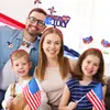 Decoración para el Día de la Independencia de Estados Unidos Suministros Diadema Roja Blanca y Azul Estrella Rayas Diadema Tema Patriótico Celebración Fiesta Diadema