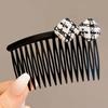 Nuevo Pinza para el Cabello con Flequillo de Pata de Gallo a Cuadros Blanco y Negro Peine para Peinar Hacia Atrás Cabeza Pinza para Cabello Roto Estilo Coreano Flequillo Versátil Elegante