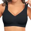 Ropa interior inalámbrica de talla grande para mujer, cobertura total, moldeadora, anti-flacidez, sin costuras, sujetador diario