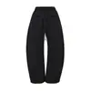 Calça de Moletom Scimitar com Camada de Ar de Início de Outono para Mulheres Outono e Inverno 2025 Solta e Versátil Aparência Emagrecedora Calça de Cintura Alta Reta de Perna Larga Calça Casual