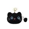 Gato fofo de pelúcia Bolsa de moedas Chaveiro Pingente Criativo Bolsa de moedas Batom Armazenamento de fone de ouvido Bolsa Escola Bolsa Acessórios para pendurar
