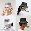 Ins Moda TPU Chapéu de Proteção Mulheres Anti-Droplet Chapéu de Pescador Anti-UV Máscara de isolamento à prova de chuva Sun Hat Estilo coreano
