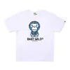 Camiseta Casual de Rua com Estampa Ape Head da Bathing Ape, Corte Solto, Manga Curta para Homens e Mulheres