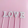 520 Pastel de San Valentín Decoración de Confesión Lámpara de Amor Perlada Decoración de Pastel para Confesión y Propuesta Tarjeta de Enchufe Joyería