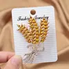 Broche de Gavilla de Trigo Dorado Alto Diseño Femenino Sentido 2026 Nuevo Estilo Accesorio para Chaqueta de Traje Broche de Cebada de Moda