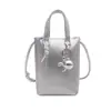 Mini Bolso de Moda Nuevo de Verano 2025 para Mujer, Bolso Cubo de Color Sólido de Moda, Bolso Cruzado para Teléfono Móvil