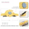 Baona joyería ácido acético Flor de Margarita pasador accesorios para el cabello moda temperamento chica clip de resorte Directo de Fábrica