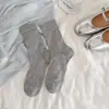 Meias de Cano Médio para Primavera e Verão para Mulheres, Novo Estilo Simples, Série de Cores Frescas e Puras, Fibra de Bambu, Meias Leves e Respiráveis para Mulheres, Meias Largas