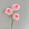 Flor Artificial de Rosa de Diamante de 3 Cabezas Decoración de Salón de Bodas Arreglo de Escena Floral Arreglo Floral Centro Comercial Cascada Paisajismo con Rosas