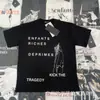 25Fw Erd Melancólico Rico Segunda Generación Nicho Marca de Moda Verano Americano Algodón Puro Holgado Camiseta de Manga Corta para Hombre Pareja