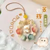 Cadena para Teléfono Móvil con Garra de Gato y Raíz de Bodhi Duobao Estilo Ins Colgante Llavero Cordón Colgante Joyería Femenina Retorcida a Mano