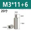 Acero Inoxidable 304 Columna de Tornillo Prisionero Hexagonal de Cabeza Única Columna de Tuerca Extendida de Doble Paso Columna de Aislamiento M2M3M4M5M6M8