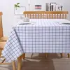Toalha de Mesa de Plástico PVC Impermeável, à Prova de Óleo, Resistente ao Calor e Lavável com Design Xadrez Estilo Ins para Mesa de Centro, Mesa de Escritório e Mesa de Jantar, Fornecimento Direto da Fábrica