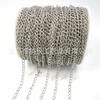 Cadena de Extensión Soldada Cadena de Cola de Hierro Recubierta de Cobre Cadena para Joyería DIY Se Puede Añadir a Tijeras que Conservan el Color Longitud No Fácil de Romper Cadena de Acabado