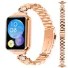 Adecuado para Xiaomi 8/9/10Pro Trébol de Cuatro Hojas Brillante Correa de Reloj de Acero Inoxidable con Tres Perlas Correa de Reloj Redmi Watch4/5/6