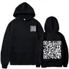 Moletom Engraçado com Código QR Piada Moletom Grosso de Inverno Engraçado