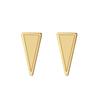 Aretes de botón redondos ovalados triangulares en forma de corazón para mujeres niñas acero inoxidable oro aretes geométricos joyería regalo