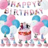 Decoração Festa Temática de Gelo e Neve Bandeirola 12 Polegadas Balão de Látex Topper de Bolo Decoração de Cupcake Torta