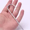 Estacas de tierra en forma de U, estacas para cubierta de suelo de césped, estacas tipo 7 para tienda de campaña exterior, estacas para tela de suelo de jardinería, estacas de acero galvanizado, estacas para tela antihierbas