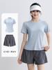 Estilo Novo de Verão com Costas em Tela Shorts de Manga Curta Roupa Esportiva Corrida ao Ar Livre Solta Roupa de Esportes Yoga