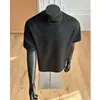 Camiseta de Manga Corta para Hombre Estilo Old Money de Marca, Cuello Redondo, Patrón Houndstooth, Top Holgado Versátil de Moda Veraniega, Capa Base de Media Manga
