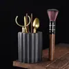 Clip de Madera Maciza Accesorios para Tazas Juego de Té Taza de Té de Caballero Pinza para Ceremonia del Té Juego de Té Seis Pinzas Kung Fu Lavado Madera de Bambú Metabo