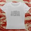 Camiseta Y2KT de manga corta, camiseta gótica de calle, camiseta negra estampada para mujer, camiseta de verano para mujer