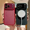 Nueva funda magnética de silicona líquida que se transforma instantáneamente para adaptarse al iPhone 17 Pro Max, anticaídas, con protector de lente para Apple 16
