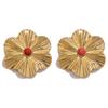 Pendientes colgantes de piedra natural bohemios de acero inoxidable transfronterizos europeos y americanos, joyería de acero de titanio DIY, collar colgante