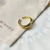 Anillo Básico Liso de Plata de Ley S925 para Mujer, Apertura Ajustable, Nicho de Alta Gama, Lujo Accesible, Elegante, Versátil al por Mayor