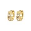 Los Pendientes de Acero Titanio Chapados en Oro con Circonita Más Vendidos de Amazon Pendientes de Acero Inoxidable Brillantes con Diamantes Personalizados Pendientes de Moda para Mujer