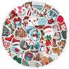 50 novos adesivos de grafite de Natal adesivos de decoração de parede de janela de cozinha adesivos à prova d'água criativos adesivos de caderno diário