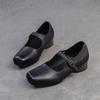 Shanghai Jiejie 2024 Otoño Nueva Llegada Hebilla de un carácter Zapatos Nariz de Cerdo Estilo Xiaozhong Mori Zapatos de una sola capa Moda Casual Zapatos para Mujer
