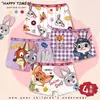 Algodón Puro Boxer Ropa Interior para Niñas Pequeño, Mediano y Grande Dibujos Animados Infantiles Transpirable Cuatro Esquinas Ropa Interior Infantil para Niñas Linda
