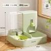 Alimentador automático e dispensador de água para animais de estimação, tigela para cachorro e tigela para gato, alimentador de água e comida dois em um, tigela anti-derramamento para gato e tigela para ração de cachorro