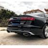 Adecuado para Audi A6 labio trasero modificación garganta de cola estilo RS6 C7RS6 12-15 A6L instalación de reemplazo puerto de escape